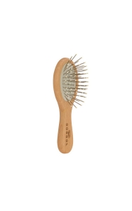 MINI BRUSH Z METALOWĄ SZPILKĄ - KULKA KOLOROWA - NATURALNA